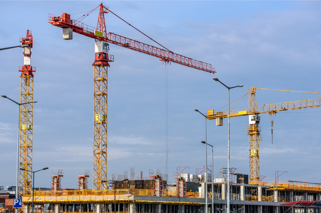 Cranes used in construction equipment tracking