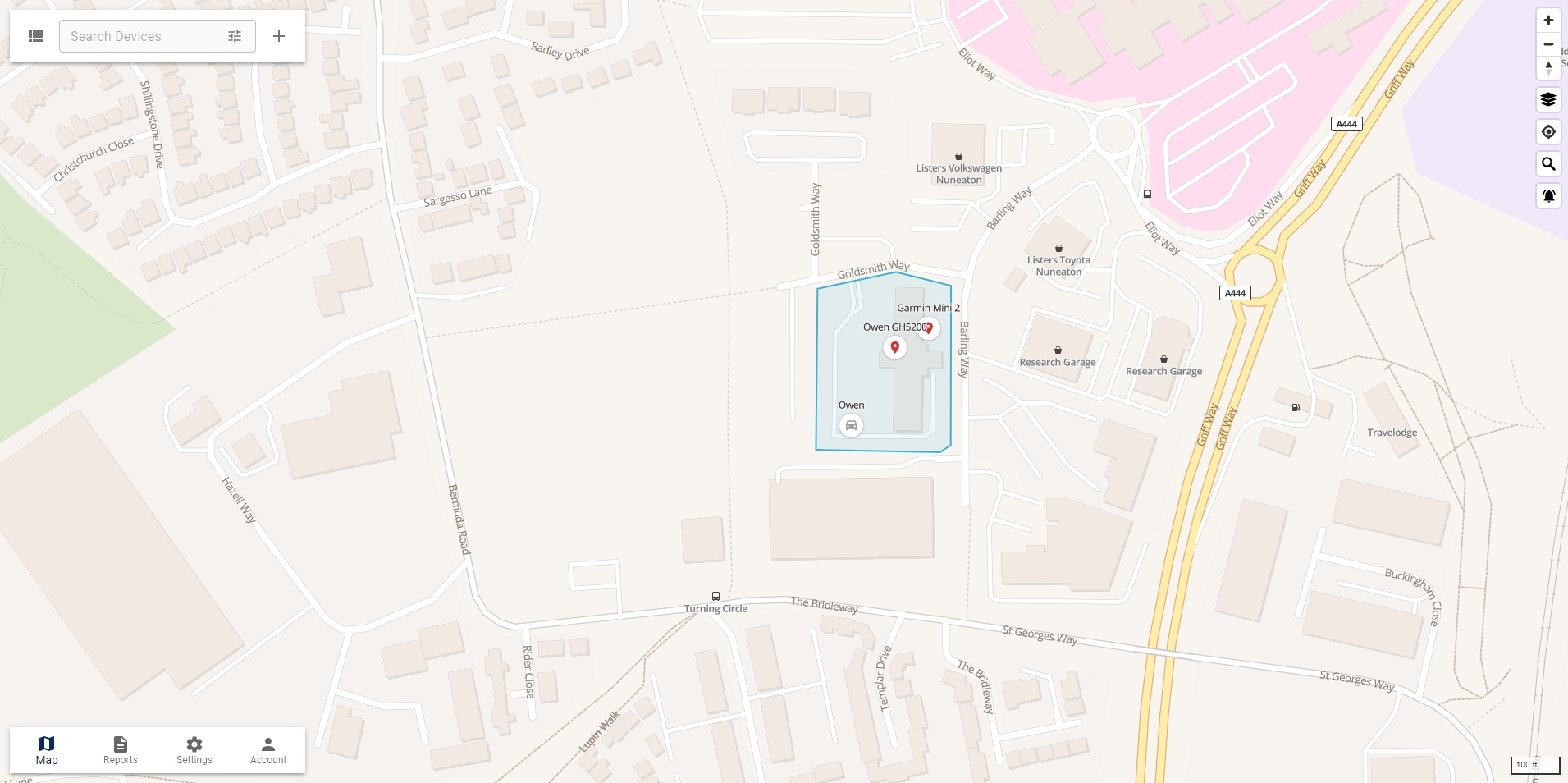 geofence image from Complexus location services portal