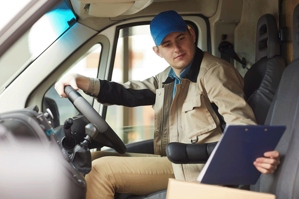 Parcel Delivery Driver Van Vehicle Tracking