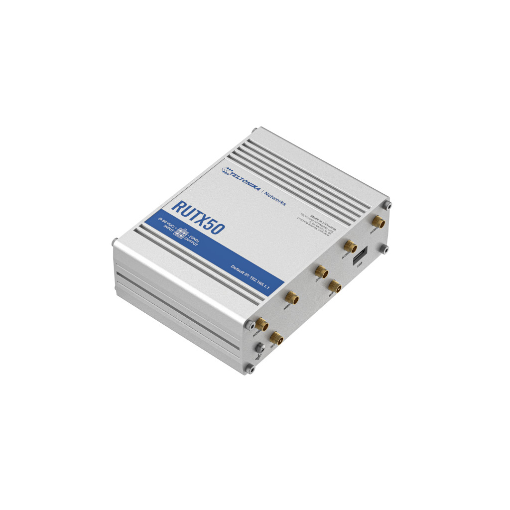 RUTX50 5G router angled top view