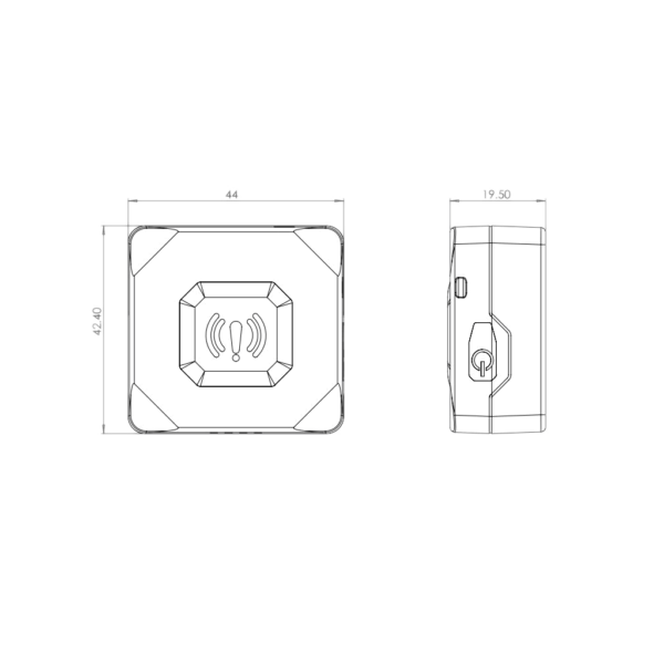 Measurements and physical specification for mounting of the TMT250 personal safety tracking device