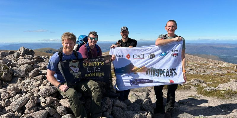 Scottys little soldiers doing the 9 peak challenge supported by Complexus using personal trackers